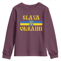 Ukraine Pride Slava Ukraini Youth Sweatshirt Vintage Ukrainian Flag