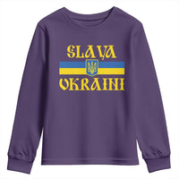 Ukraine Pride Slava Ukraini Youth Sweatshirt Vintage Ukrainian Flag