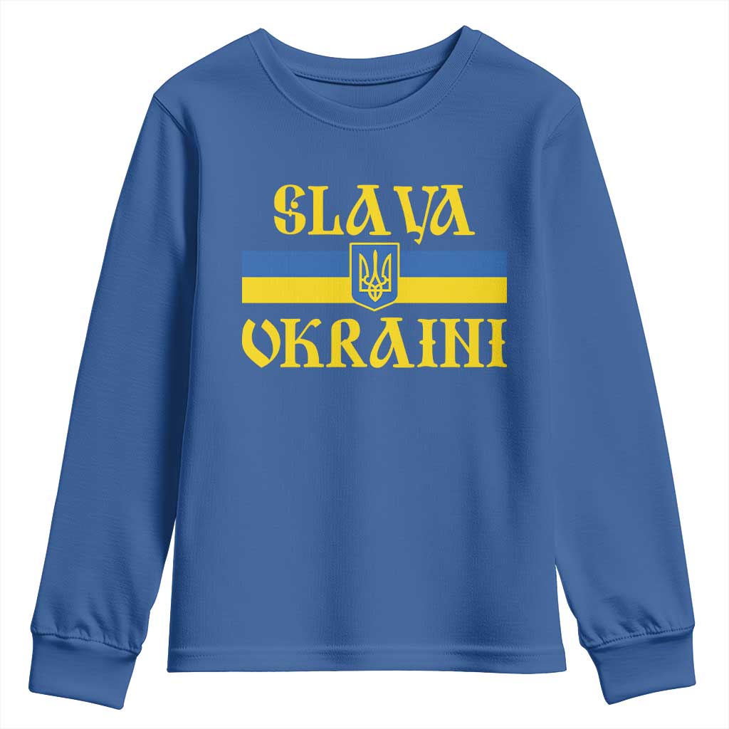 Ukraine Pride Slava Ukraini Youth Sweatshirt Vintage Ukrainian Flag