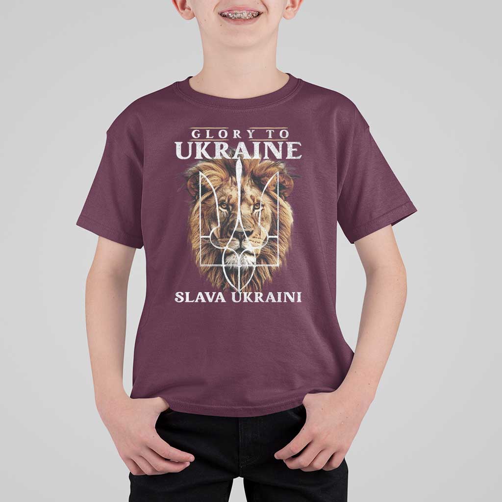 Glory To Ukraine Slava Ukraini T Shirt For Kid Lion King