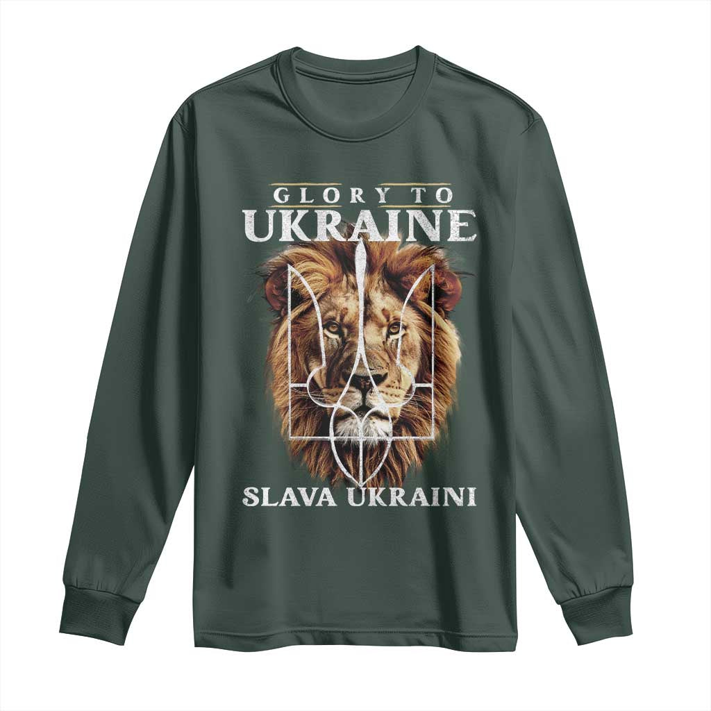 Glory To Ukraine Slava Ukraini Long Sleeve Shirt Lion King