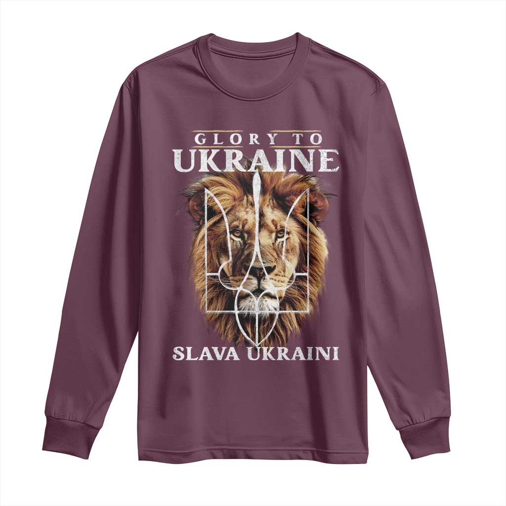 Glory To Ukraine Slava Ukraini Long Sleeve Shirt Lion King