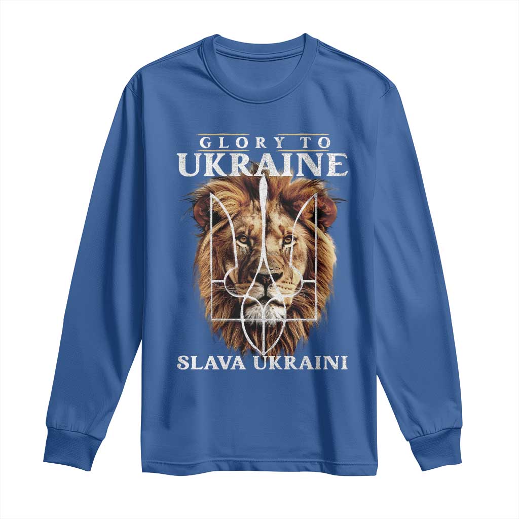 Glory To Ukraine Slava Ukraini Long Sleeve Shirt Lion King