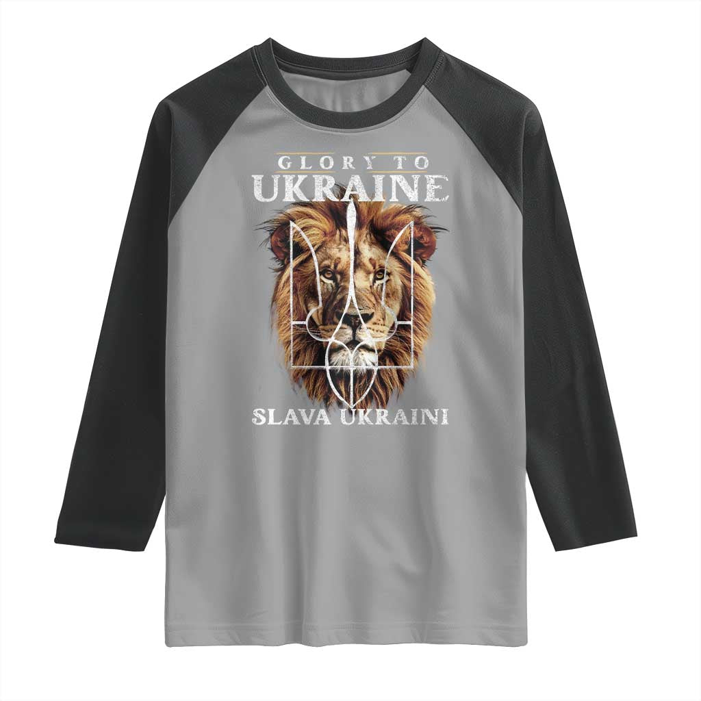 Glory To Ukraine Slava Ukraini Raglan Shirt Lion King