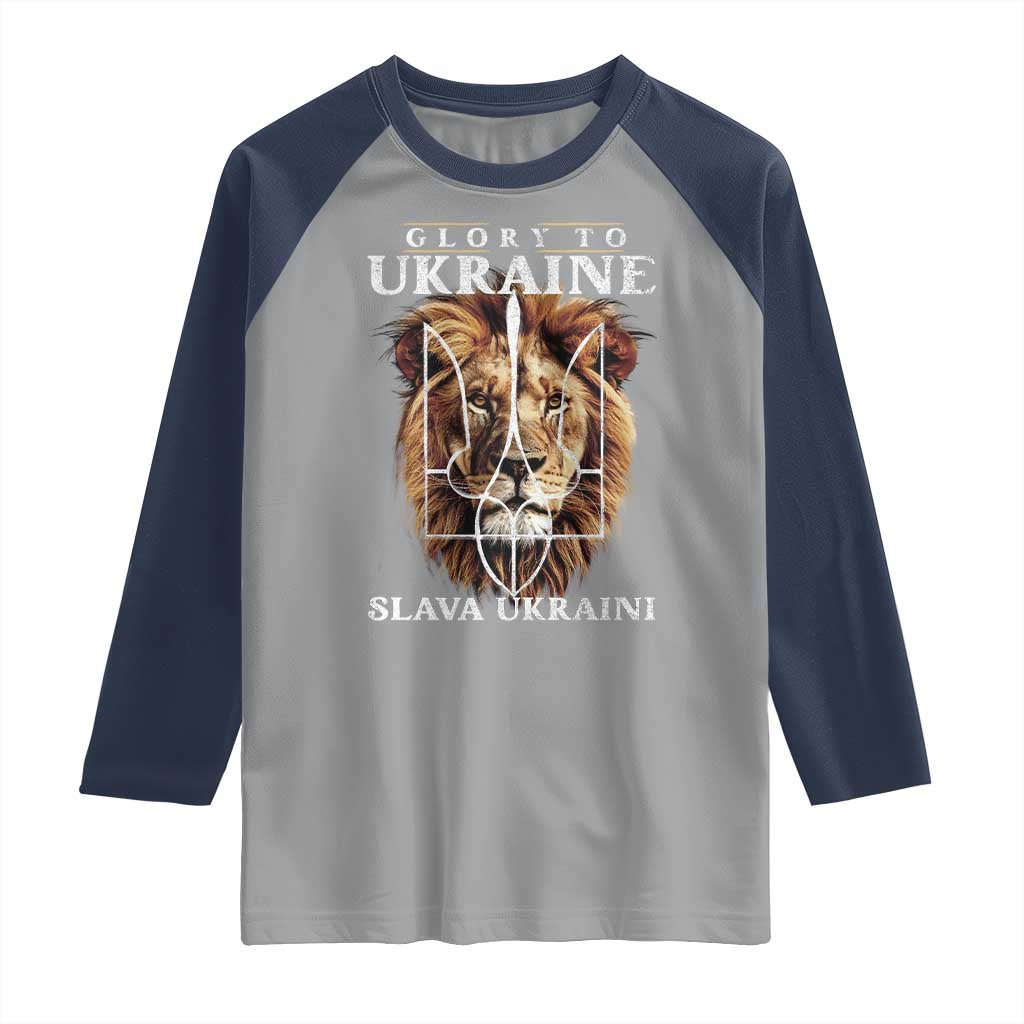 Glory To Ukraine Slava Ukraini Raglan Shirt Lion King