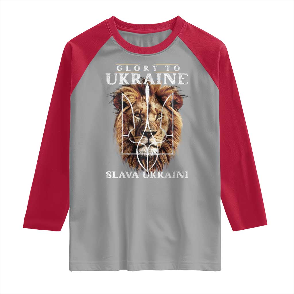 Glory To Ukraine Slava Ukraini Raglan Shirt Lion King