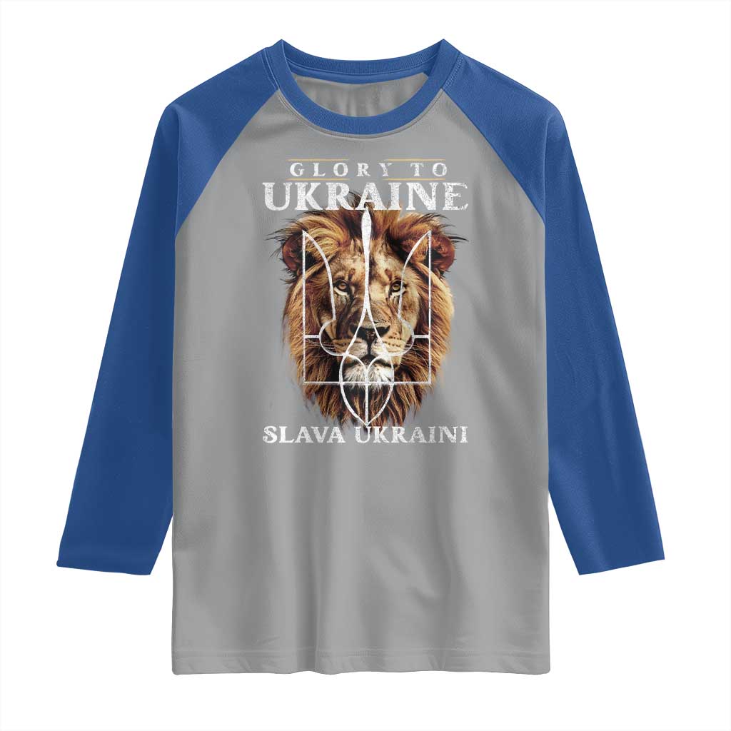 Glory To Ukraine Slava Ukraini Raglan Shirt Lion King