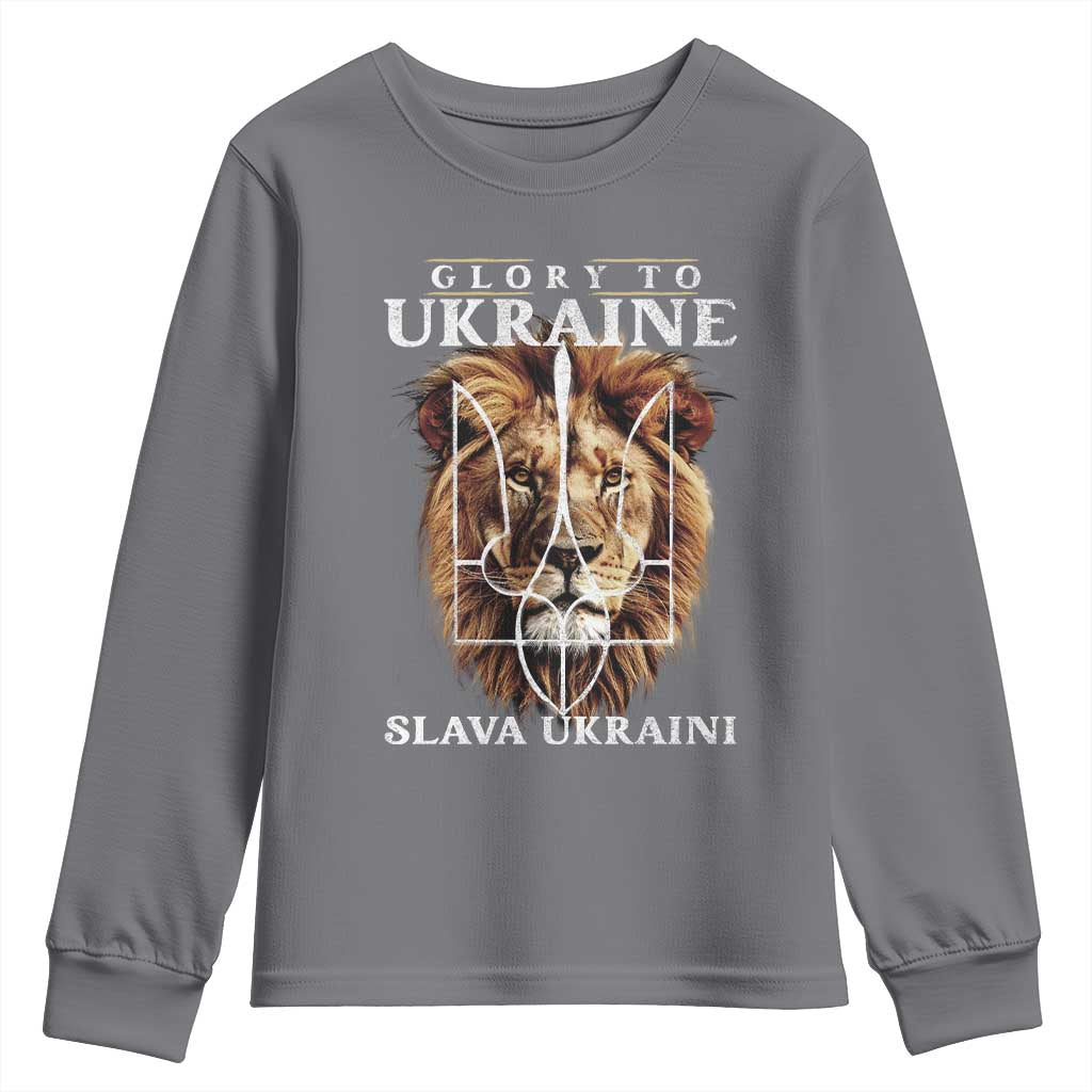 Glory To Ukraine Slava Ukraini Youth Sweatshirt Lion King