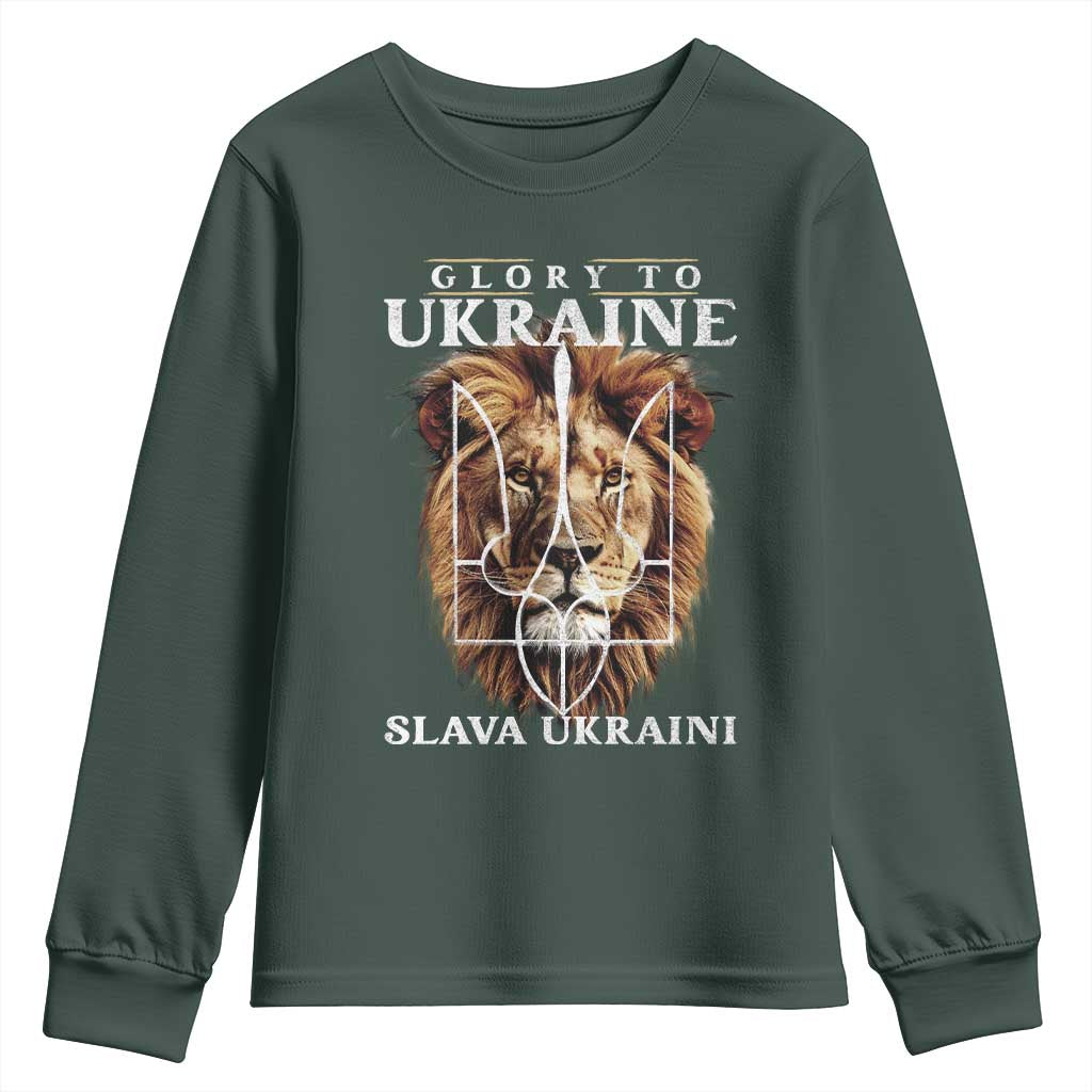 Glory To Ukraine Slava Ukraini Youth Sweatshirt Lion King