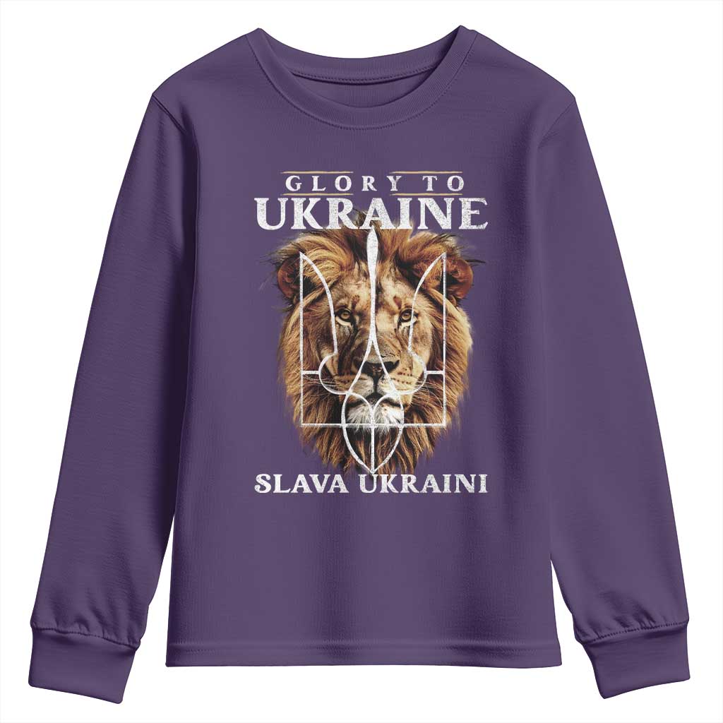 Glory To Ukraine Slava Ukraini Youth Sweatshirt Lion King