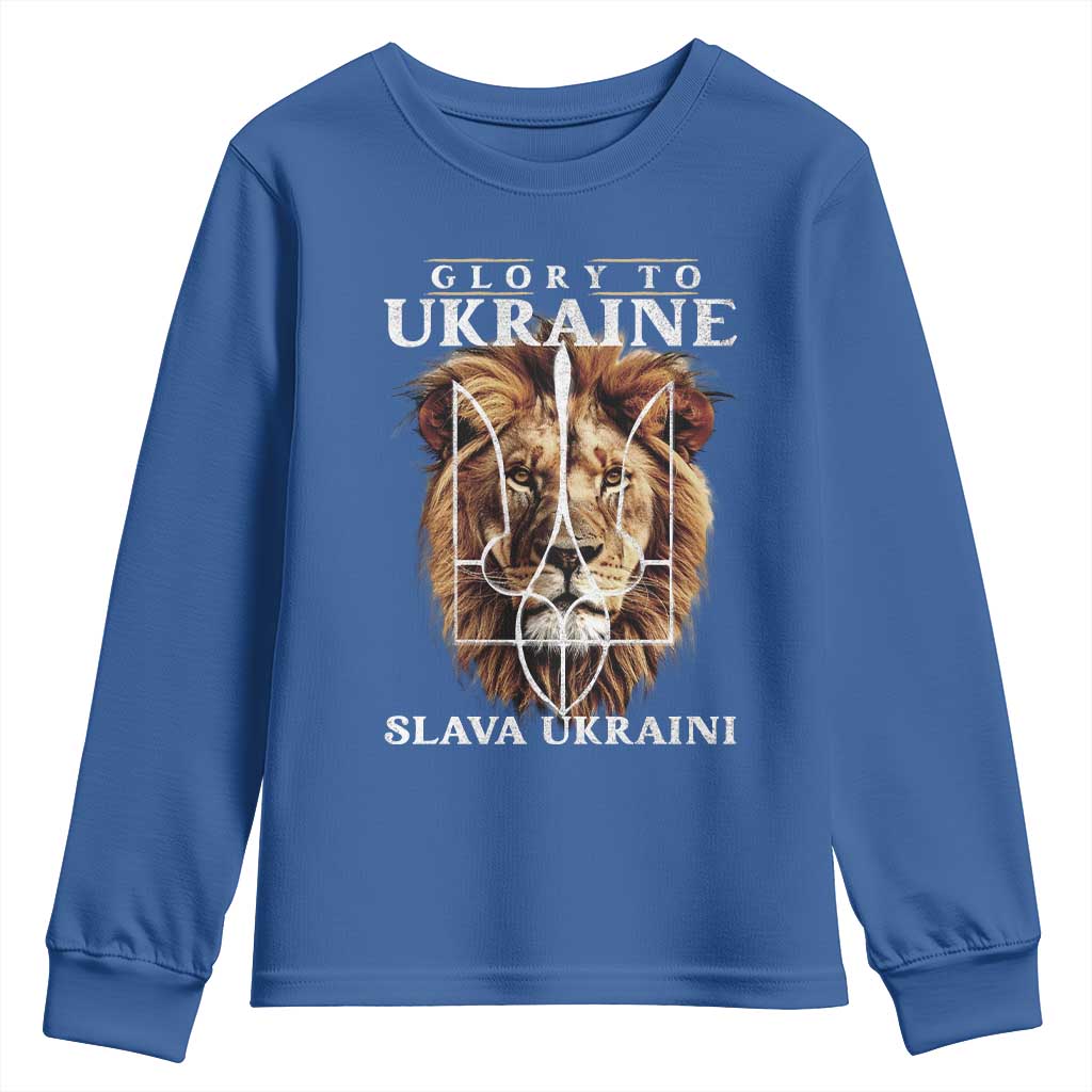 Glory To Ukraine Slava Ukraini Youth Sweatshirt Lion King