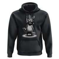Retro Easter Raccoon Bunny Rock Hand Trash Panda Hoodie