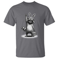 Retro Easter Raccoon Bunny Rock Hand Trash Panda T Shirt