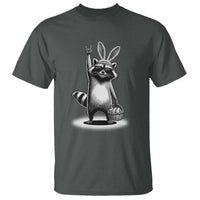 Retro Easter Raccoon Bunny Rock Hand Trash Panda T Shirt