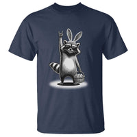 Retro Easter Raccoon Bunny Rock Hand Trash Panda T Shirt