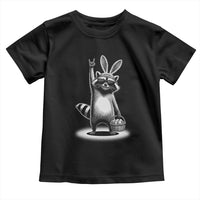 Retro Easter Raccoon Bunny Rock Hand Trash Panda Toddler T Shirt