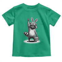 Retro Easter Raccoon Bunny Rock Hand Trash Panda Toddler T Shirt