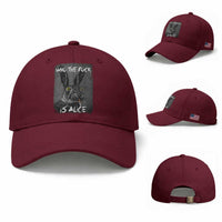Funny Rabbit Who The Fuck Is Alice Baseball Cap