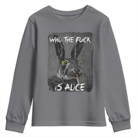 Funny Rabbit Who The Fuck Is Alice Youth Sweatshirt