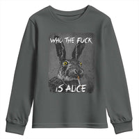 Funny Rabbit Who The Fuck Is Alice Youth Sweatshirt
