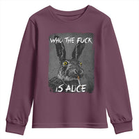Funny Rabbit Who The Fuck Is Alice Youth Sweatshirt