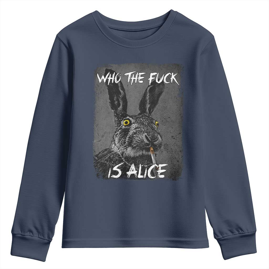 Funny Rabbit Who The Fuck Is Alice Youth Sweatshirt