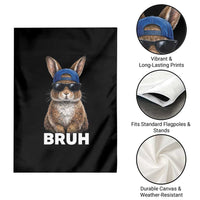 Funny Easter Bruh Bunny Sunglasses Meme Garden Flag