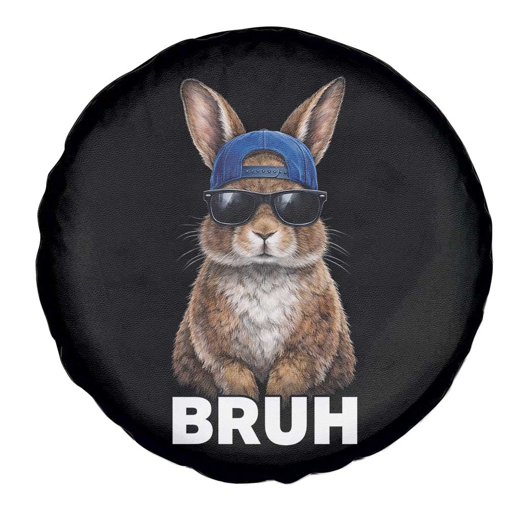 Funny Easter Bruh Bunny Sunglasses Meme Spare Tire Cover