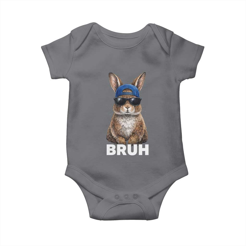 Funny Easter Bruh Bunny Sunglasses Meme Baby Onesie