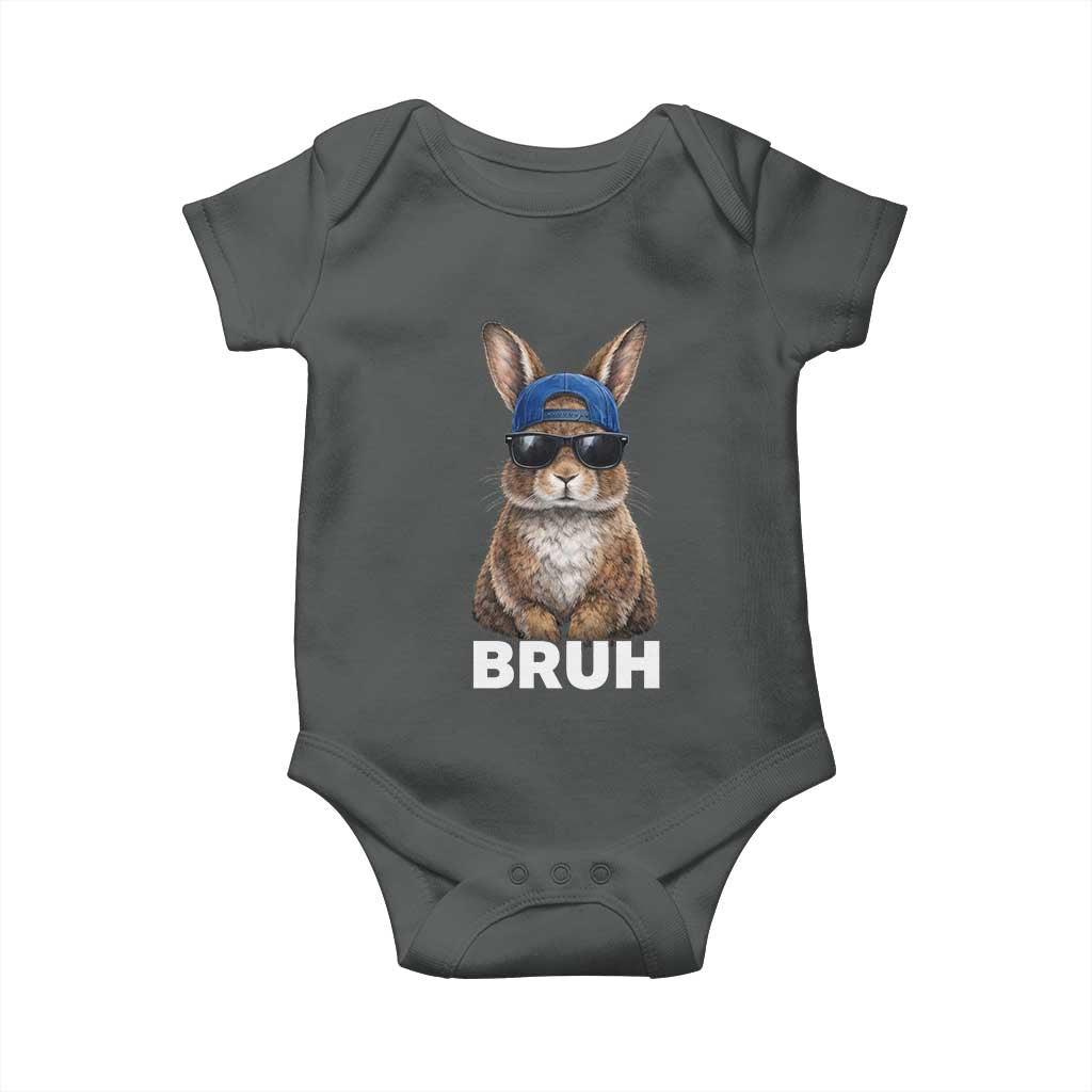 Funny Easter Bruh Bunny Sunglasses Meme Baby Onesie