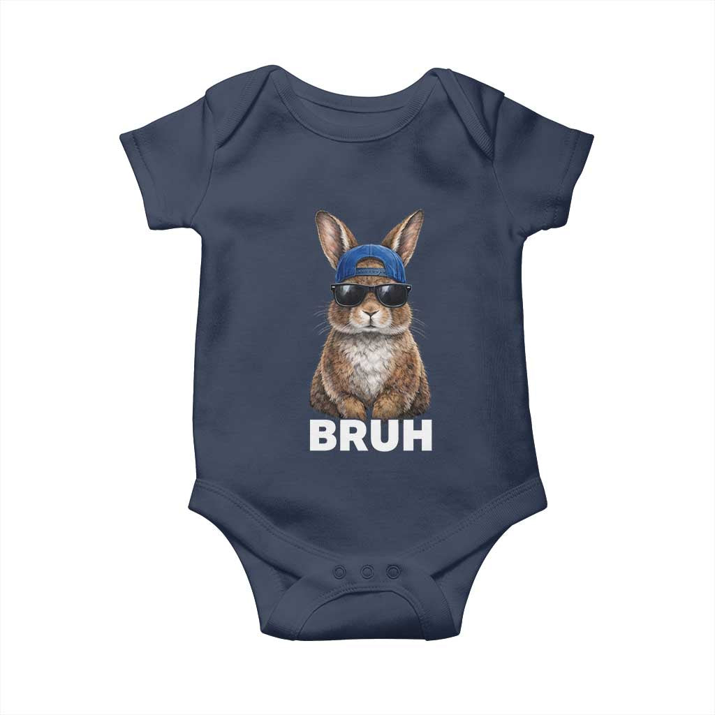 Funny Easter Bruh Bunny Sunglasses Meme Baby Onesie