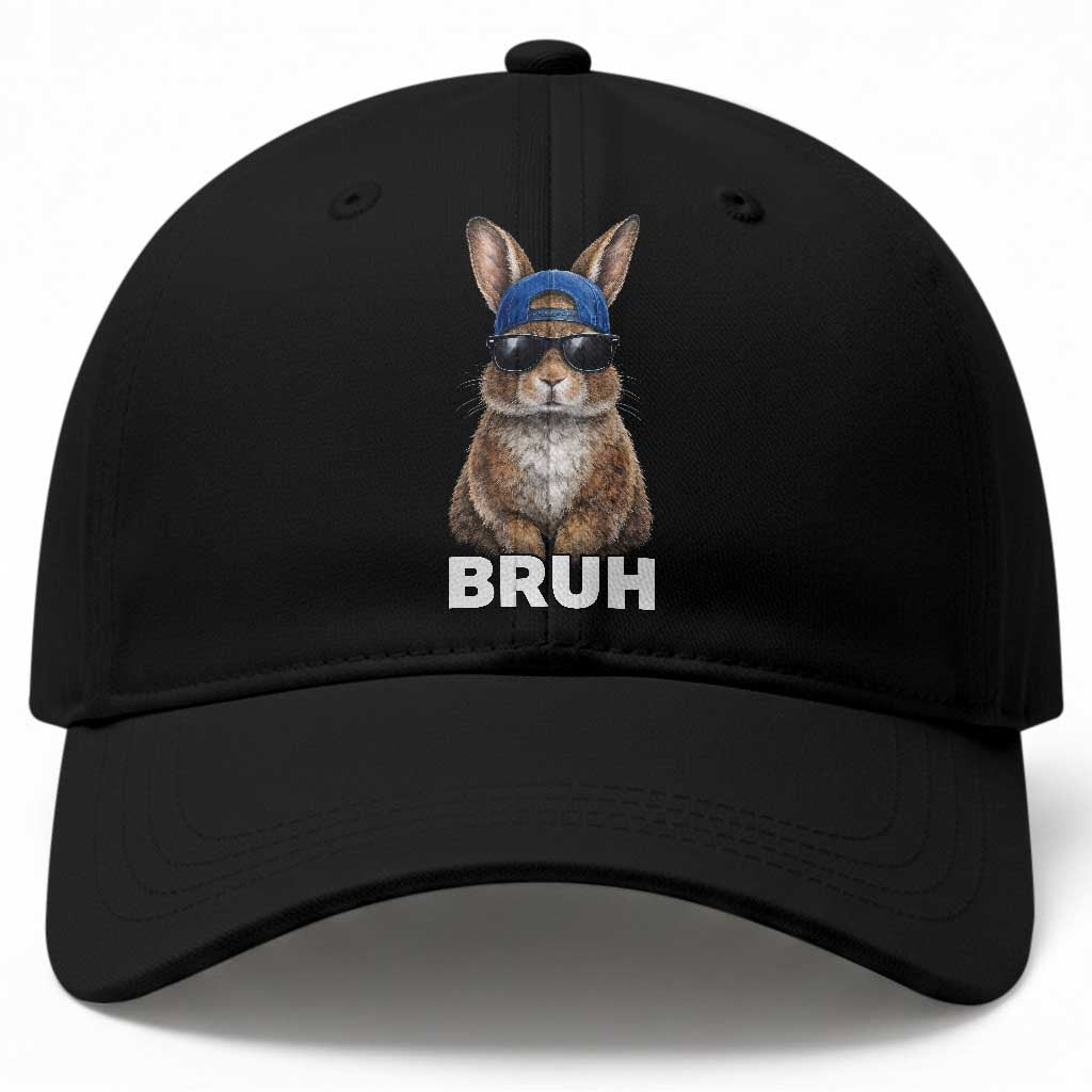 Funny Easter Bruh Bunny Sunglasses Meme Baseball Cap