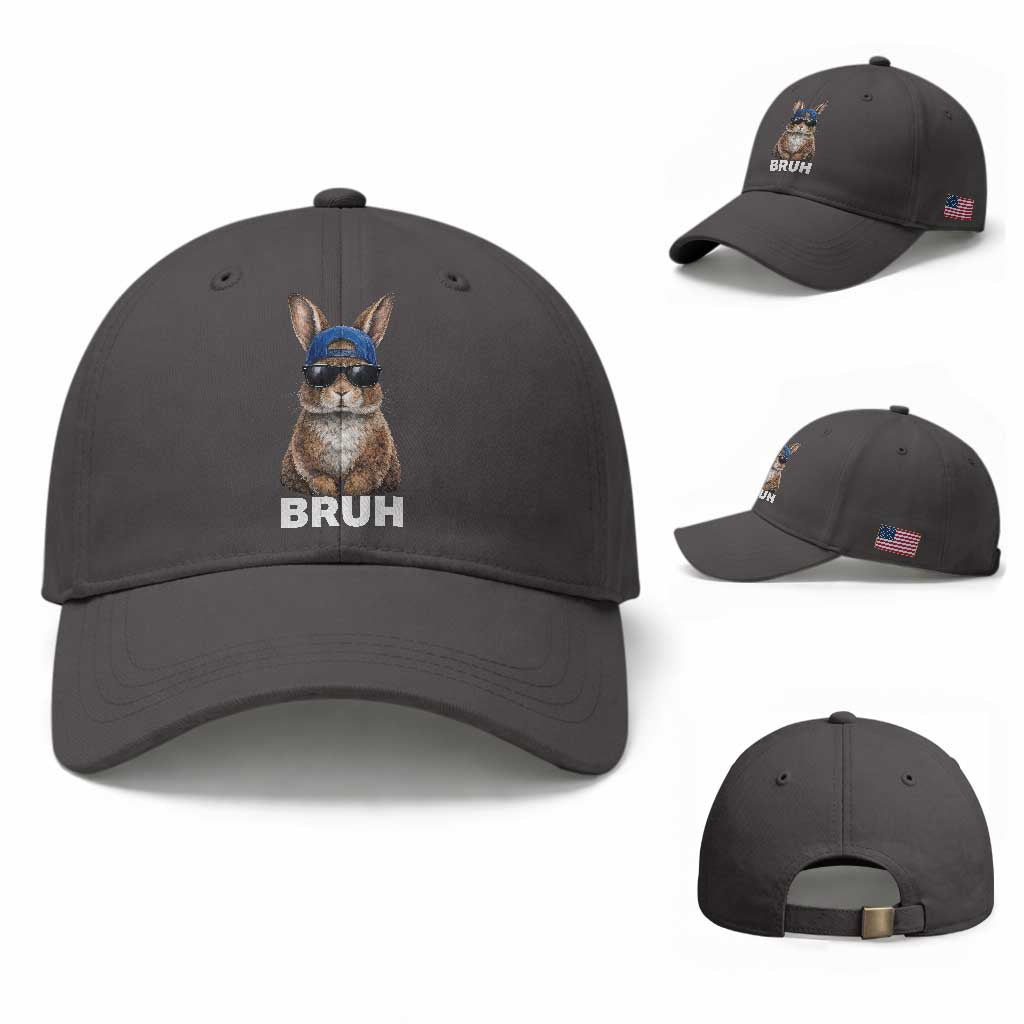 Funny Easter Bruh Bunny Sunglasses Meme Baseball Cap