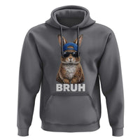 Funny Easter Bruh Bunny Sunglasses Meme Hoodie