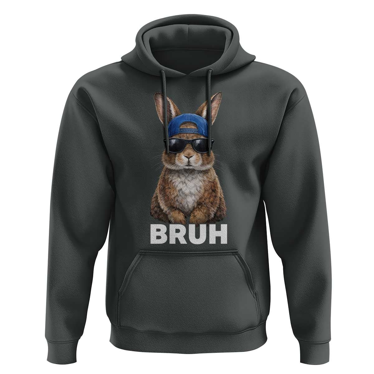 Funny Easter Bruh Bunny Sunglasses Meme Hoodie