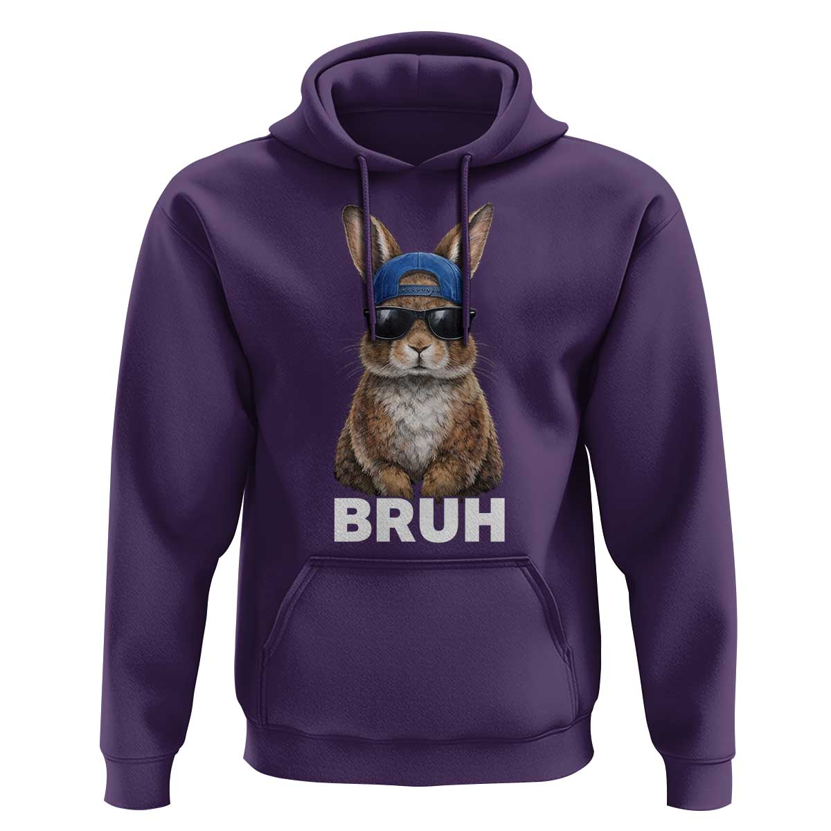 Funny Easter Bruh Bunny Sunglasses Meme Hoodie