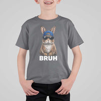 Funny Easter Bruh Bunny Sunglasses Meme T Shirt For Kid