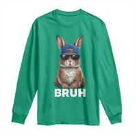 Funny Easter Bruh Bunny Sunglasses Meme Long Sleeve Shirt