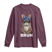 Funny Easter Bruh Bunny Sunglasses Meme Long Sleeve Shirt