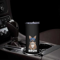 Funny Easter Bruh Bunny Sunglasses Meme Skinny Tumbler