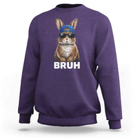 Funny Easter Bruh Bunny Sunglasses Meme Sweatshirt