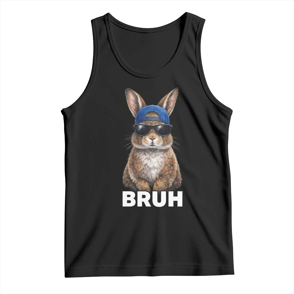 Funny Easter Bruh Bunny Sunglasses Meme Tank Top