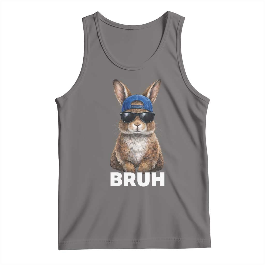 Funny Easter Bruh Bunny Sunglasses Meme Tank Top