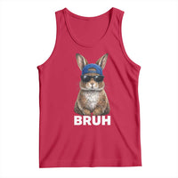 Funny Easter Bruh Bunny Sunglasses Meme Tank Top