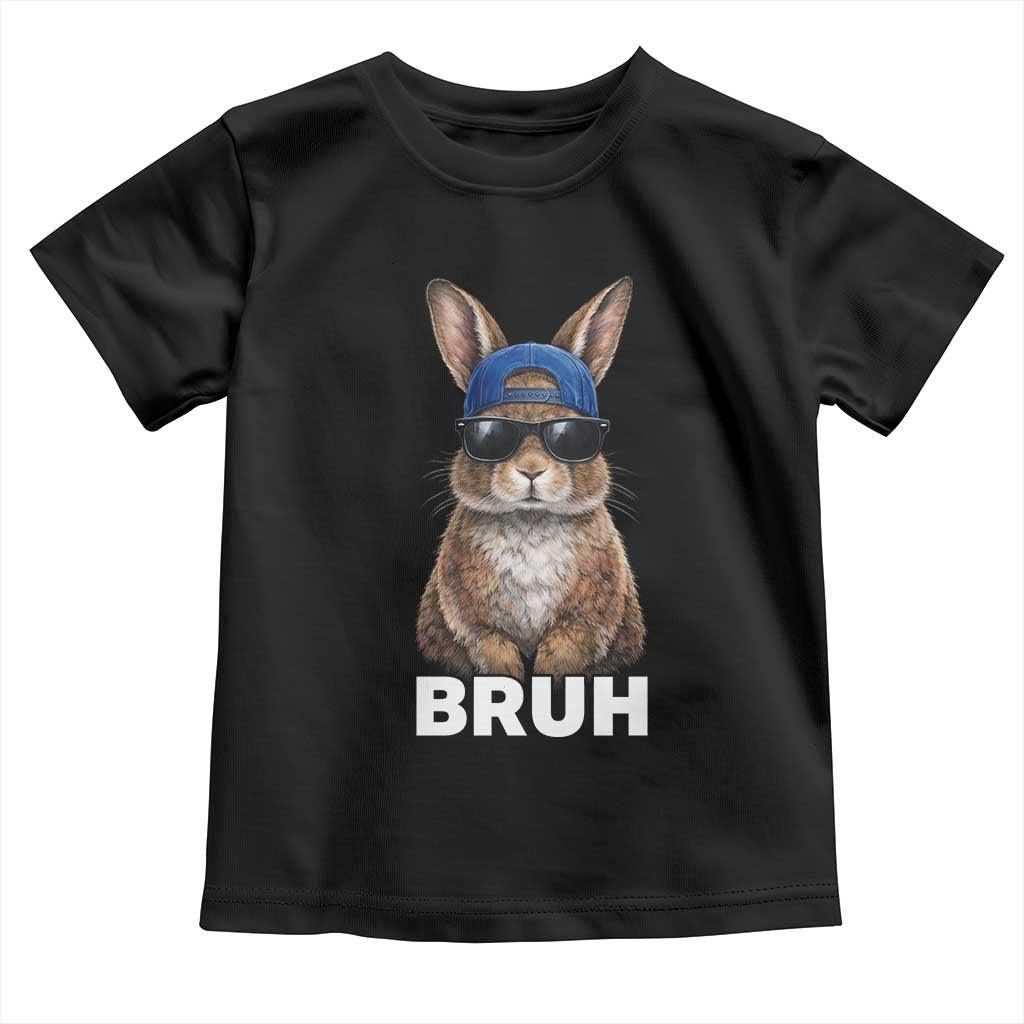 Funny Easter Bruh Bunny Sunglasses Meme Toddler T Shirt