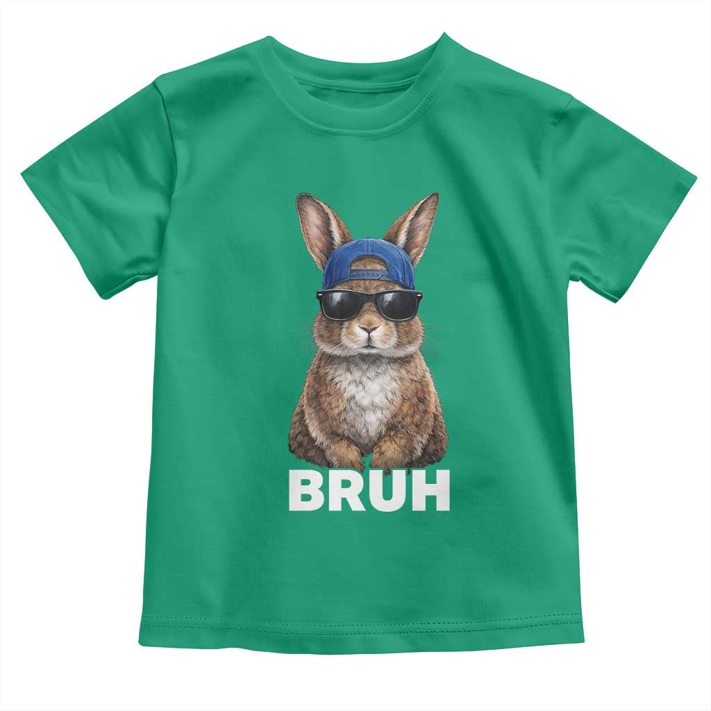 Funny Easter Bruh Bunny Sunglasses Meme Toddler T Shirt