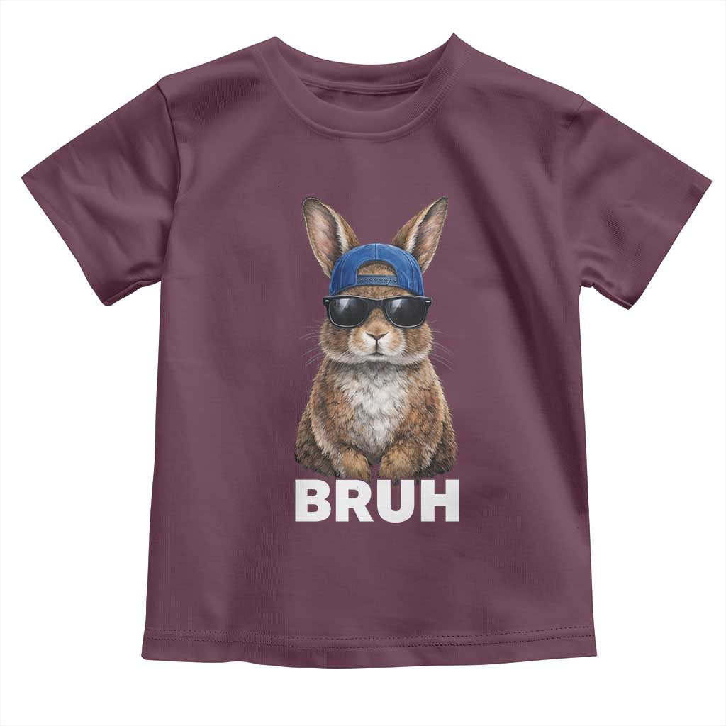 Funny Easter Bruh Bunny Sunglasses Meme Toddler T Shirt