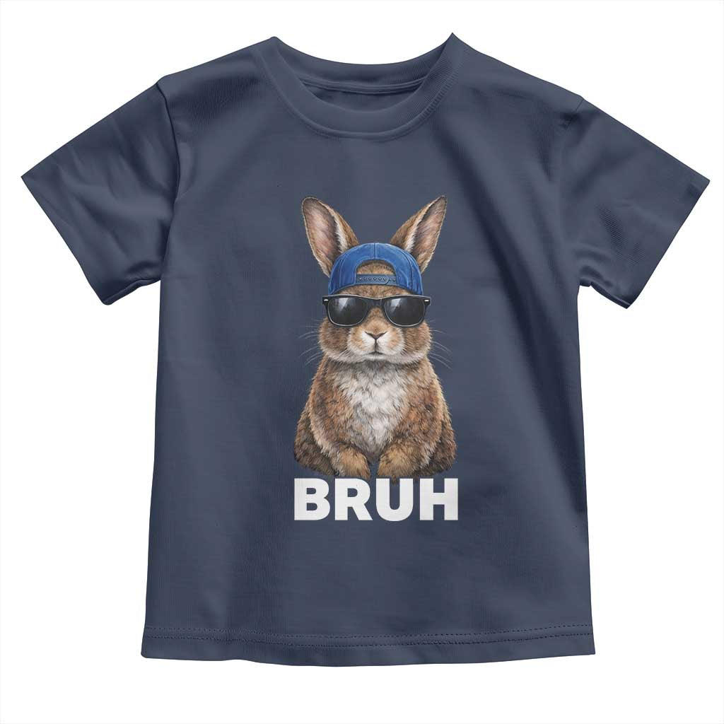 Funny Easter Bruh Bunny Sunglasses Meme Toddler T Shirt