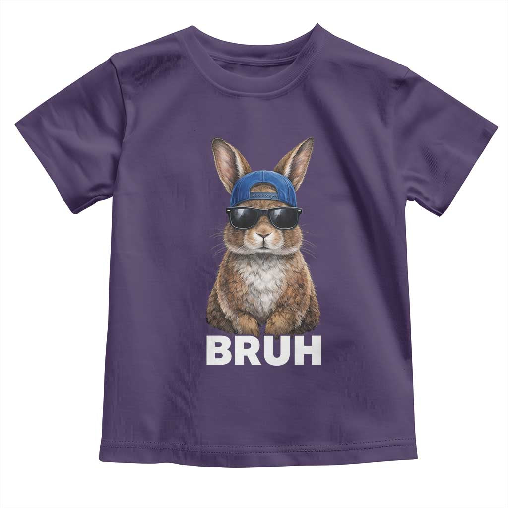 Funny Easter Bruh Bunny Sunglasses Meme Toddler T Shirt