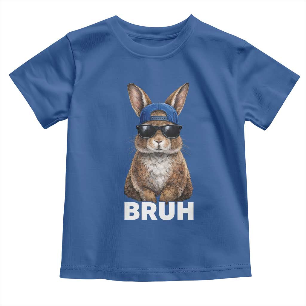 Funny Easter Bruh Bunny Sunglasses Meme Toddler T Shirt